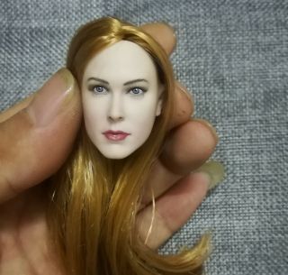 1/6 Beauty European Girl Head Sculpt With Blonde Hair Fit 12  Pale Skin Body