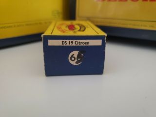 Vintage Matchbox Moko Lesney 66A Citroen DS19 Rare Type B2 Empty Box 3