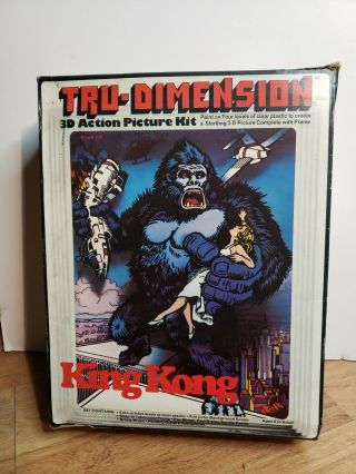 Vintage King Kong Tru - Dimension Wall Plaque Kit Box