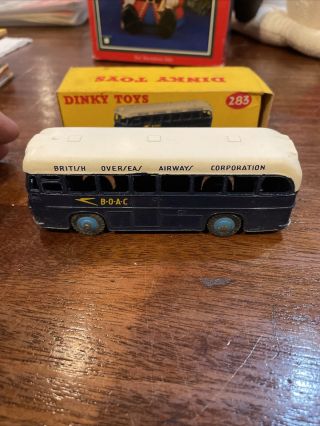 Vintage Dinky Toys B.  O.  A.  C 283 Blue/white Bus England Die Cast Boac