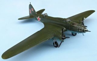 Ilyushin Il - 4,  Vvs Ussr,  1943,  Scale 1/72,  Hand - Made Plastic Model