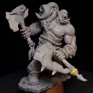 Unpainted Wow Orc Warrior 1/24 Action Figure Characters Model Anime Gk Kits Toys