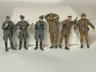 Ww2 British Paras & German Figures,  1/35 Scale Built & Finished For Display Fine