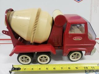Vintage Red Tonka Pressed Steel Cement Mixer Truck 13 Inch