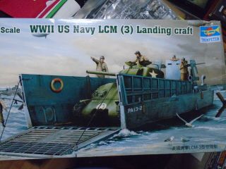 1.  35 Wwii Us Navy Lcm (3) Landing Craft By Trumpeter,  Crew