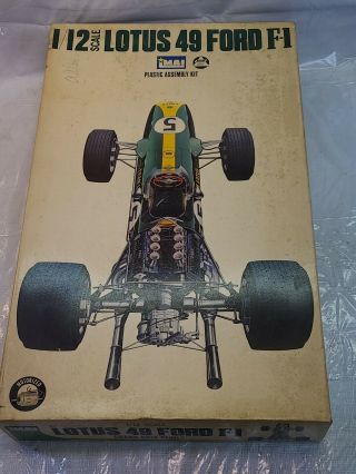Vintage Imai Kagaku Lotus 49 Ford F - 1 Grand Prix Series Motorized 1:12 Model Kit