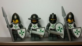 Lego Custom Castle Templar Order Of Saint Lazarus Knights Minifig From Sticker