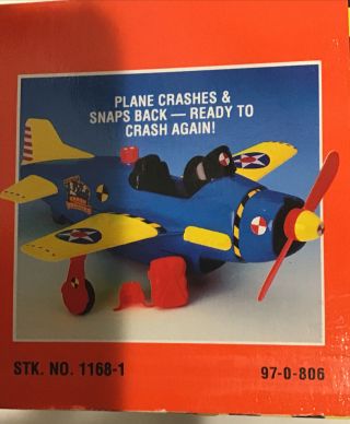 Vtg 1992 Tyco The Incredible Crash Test Dummies Crash Plane Nos