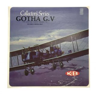 Vintage 1/48 Gotha G.  V German Wwii Biplane By K&b Collectors Series W/base 1972