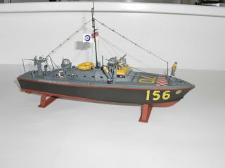 English Patrol Boat Model.  Assembled Plastic Kit.  Approx 1:72 Scale.  Excell Cond