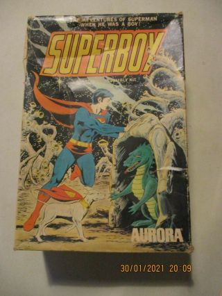 Vintage Aurora Superboy Model Kit No 186 Comic Scenes Series 1974