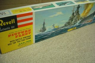 Vintage 1960 Revell Picture Fleet Uss Iowa Battleship Kit 369:200 Complete Ob