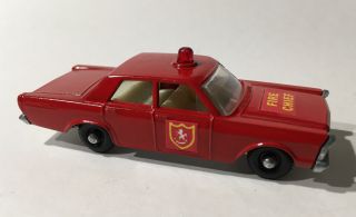 Phantom Matchbox Lesney 55/59 Ford Galaxie Custom Fire Chief Car Red Dome Light