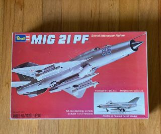 Revell Scale 1:32 Mig 21 Pf Soviet Interceptor Fighter Vintage Model Kit 1975