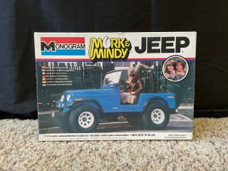 Vintage Monogram Mork & Mindy Jeep Cj 1:24 Model Kit 2281 Tv Boulder Colorado