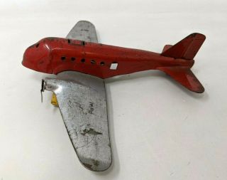 Vtg 1930s Marx Wyandotte Pressed Steel Metal Mx 119 Dual Propeller Airplane Toy