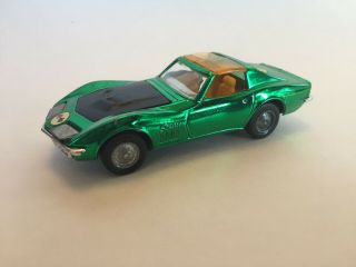 Corgi Toys Chevrolet Corvette Sting Ray Coupe,  Green Metallic Exterior