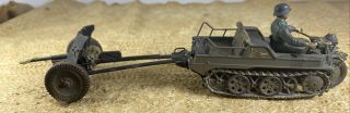 1/35 Tamiya German Kettenkrad Probuilt & 3.  7 Cm Cannon 1driver Figure Weathered