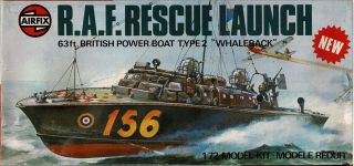1/72 Airfix 05281; Raf Air - Sea Rescue Launch 63ft.  Power Boat Type 2 " Whaleback "