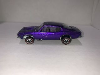Custom Barracuda 1967 Usa Purple With Oliv Interior Hot Wheels Redline