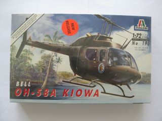 1|72 Model Helicopter Bell Oh - 58a Kiowa Italeri D12 - 6129