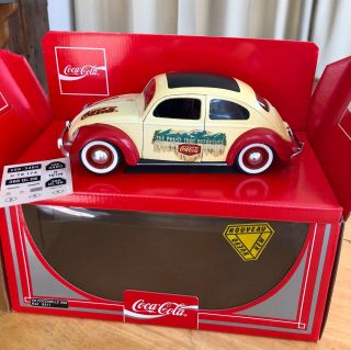 1996 Solido Coca - Cola Vw Coccinelle 1958 (9511) Volkswagen Beetle Made In France