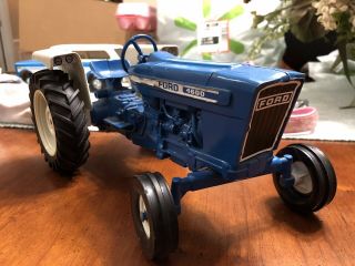 Vintage Ertl Ford 4600 Diecast Tractor 805 1:12 Scale With Wagon And Spreader