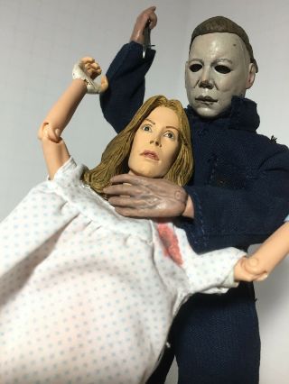 Laurie Strode Only From Neca Halloween 2 Dr Loomis 8 " Clothed 2 Pack