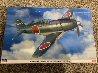 Hasegawa 1/32 Ww2 Japanese J2m6 Raiden (jack) Type 31 Fighter Kit Limited