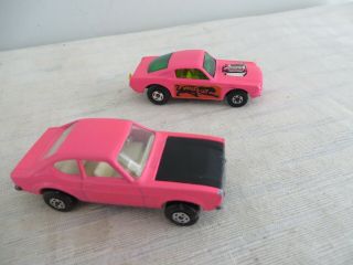 Matchbox Superfast 8 Pink Mustang Wildcat Dragster & No.  54 Ford Capri 1970