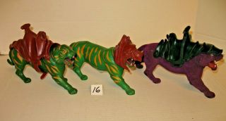 3 He - Man Masters Of The Universe Figures: 2 Battle Cats & 1 Panthor (16)