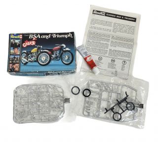Rare Revell 1982 Grease 2 - Classic Bsa & Triumph Motorcycle Kit - Open Incomplete