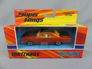 Matchbox Superkings K - 207 1970 Plymouth Road Runner - Met.  Orange - Mint/boxed