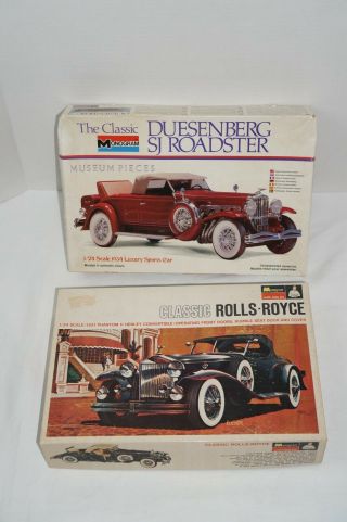 Vintage Monogram The Classic 1934 Duesenberg Sj Roadster 1/24 Scale,  Rolls Royce