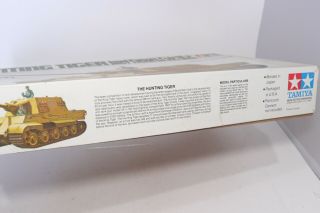 Tamiya Hunting Tiger Model Kit 1:35 WWII German Tank Panzer Open Box Complete 2