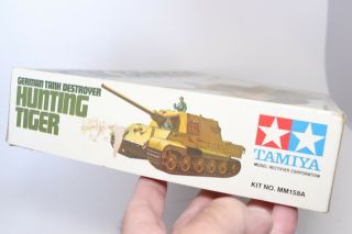 Tamiya Hunting Tiger Model Kit 1:35 WWII German Tank Panzer Open Box Complete 3