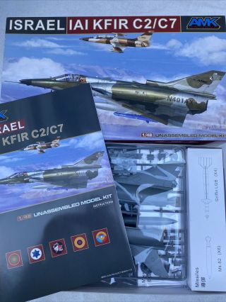 AMK 1/48 Israel Kfir 2C / 7C Bomber Jet Scale Model Kit 88001 - a 2
