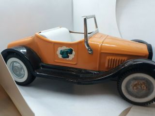 Vintage Nylint Ford Model T Roadster Rumble Seat Orange Pressed Steel Attic Find