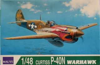 Mauve 1:48 Curtiss P - 40n P - 40 N Warhawk Plastic Model Kit 00081u