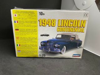 Lindberg 1948 Lincoln Continental 1:25 Scale Model Kit,  As -
