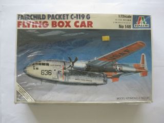 1|72 Model Plane Fairchild Packet C - 119 G Flying Box Car Italeri D12 - 6125