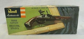 Rare 1955 Revell French Flintlock Dueling Pistol Unbuilt Model Kit In The Box