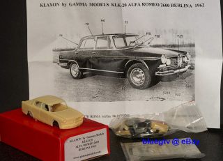 Rare Klaxon Klk - 20 1/43 Alfa Romeo 2600 Berlina Kit No Bbr
