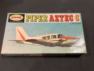 Aurora 1/72 Scale Piper Aztec C Rare Vintage Plastic Model Kit 2
