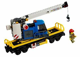 Lego Eisenbahn Großer Kranwaggon Mit Figur Aus 60198 Unbespielt Ungebaut