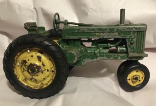 Vintage John Deere Model “60” 1/16th Scale Ertl Toy Tractor From The Early’50’s