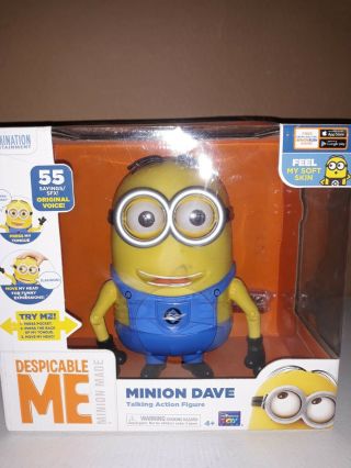 Despicable Me 2 Minion Dave Talking Laughing Action Figure