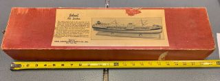 Vintage Ideal Aeroplane & Supply Co Oil Tanker Balsa Wood Ship Model Kit