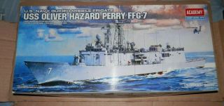 Academy 1/350 Uss Oliver Hazard Perry Ffg 7 Frigate Model