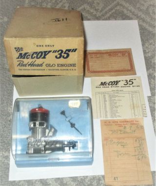 Mccoy.  35 Control Line Vintage Model Airplane Engine With Boxes/papers